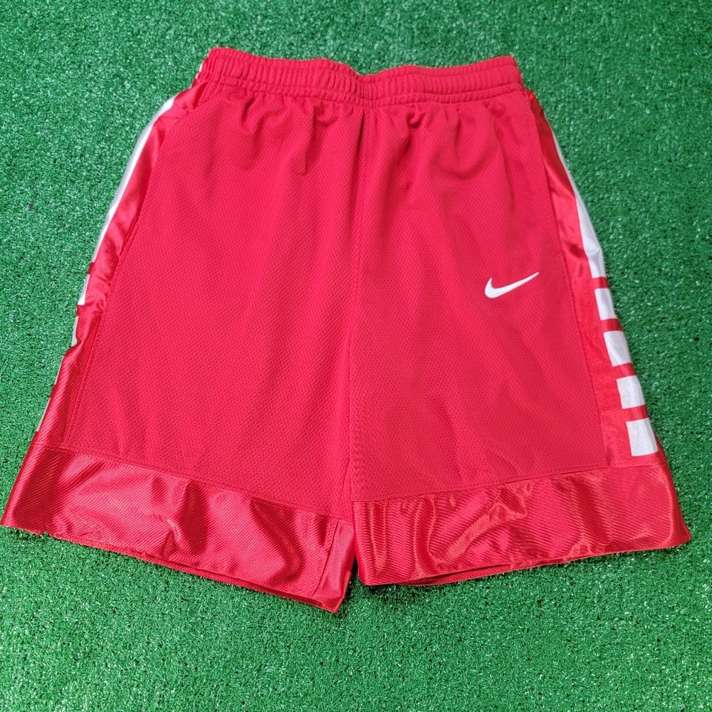 Nike Dri-Fit Elite Boy's Basketball Shorts Size XL Red White Pockets Drawstring
